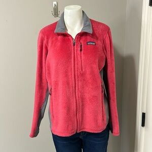 Patagonia Regulator R2 Fleece Full Zip Jacket Womens Small Pretty Pink Sz M